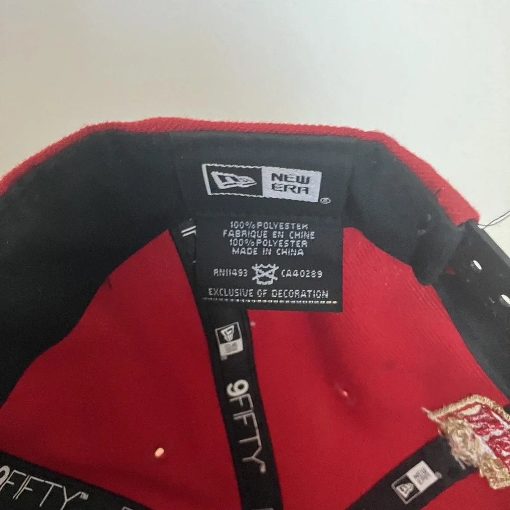 San Francisco 49ers Hat Cap Snap Back Mens One Size‎ Red NFL Football New Era